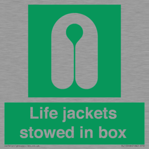 Life jackets stowed in box